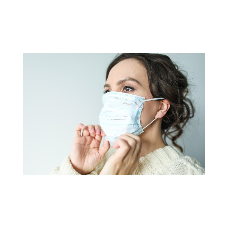 Hygiene -- woman wearing a mask