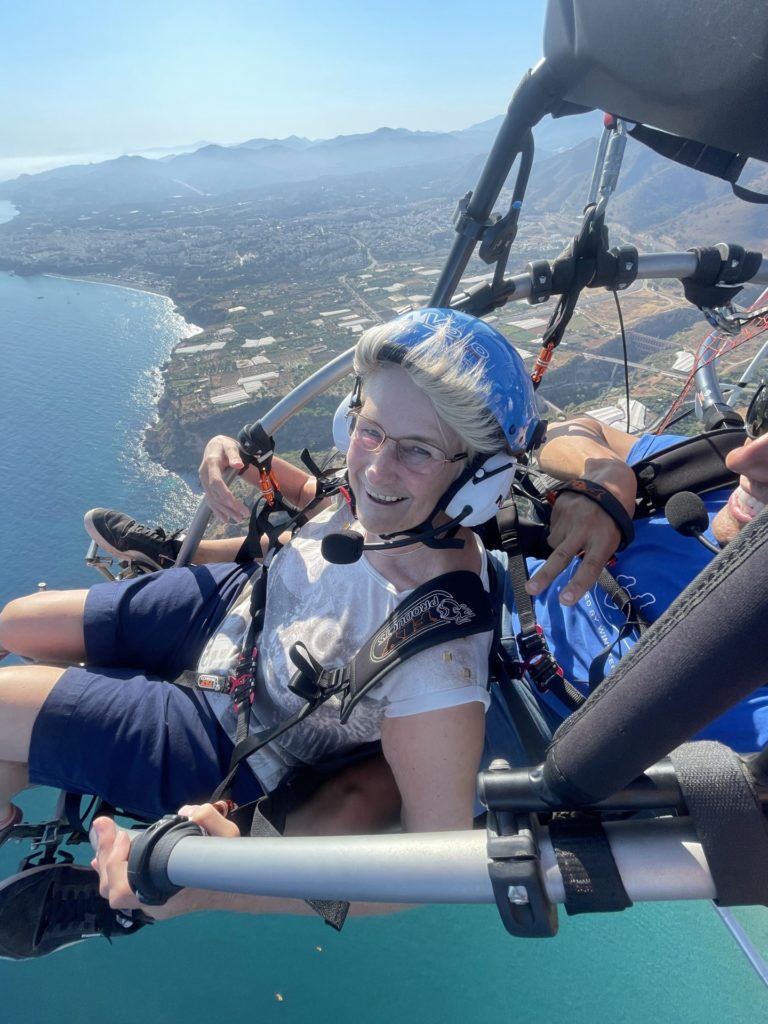 Fly Costa del Sol experience - Helen enjoying the ride