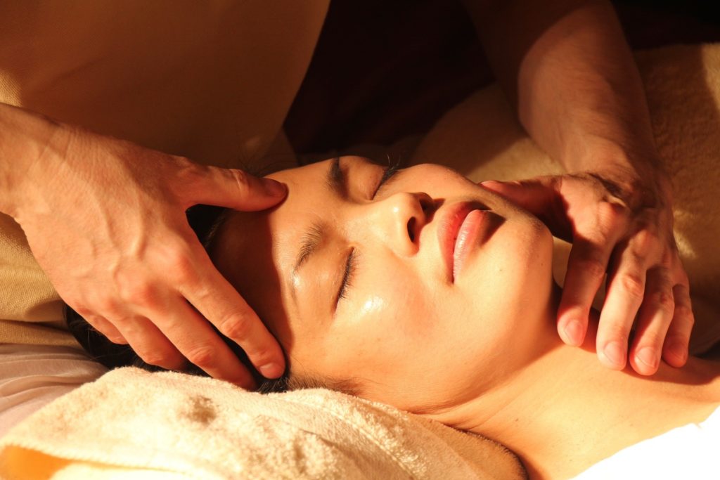 relaxing facial or massage treatment