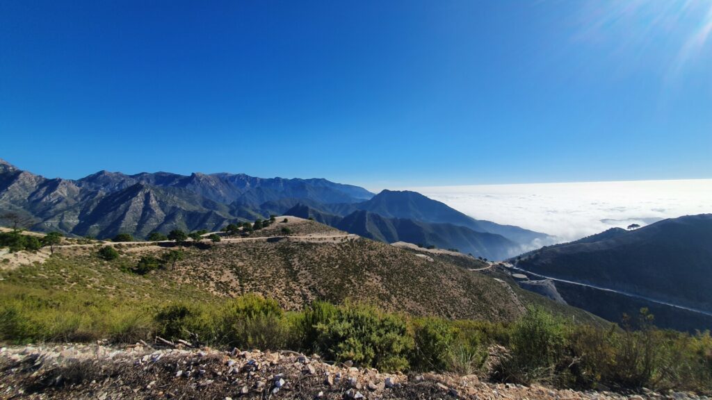 A stunning cloud inversion seen from the mountains above Cómpeta