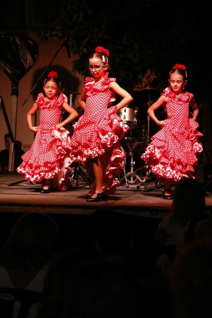 girls danicng flamenco at Competa Feria